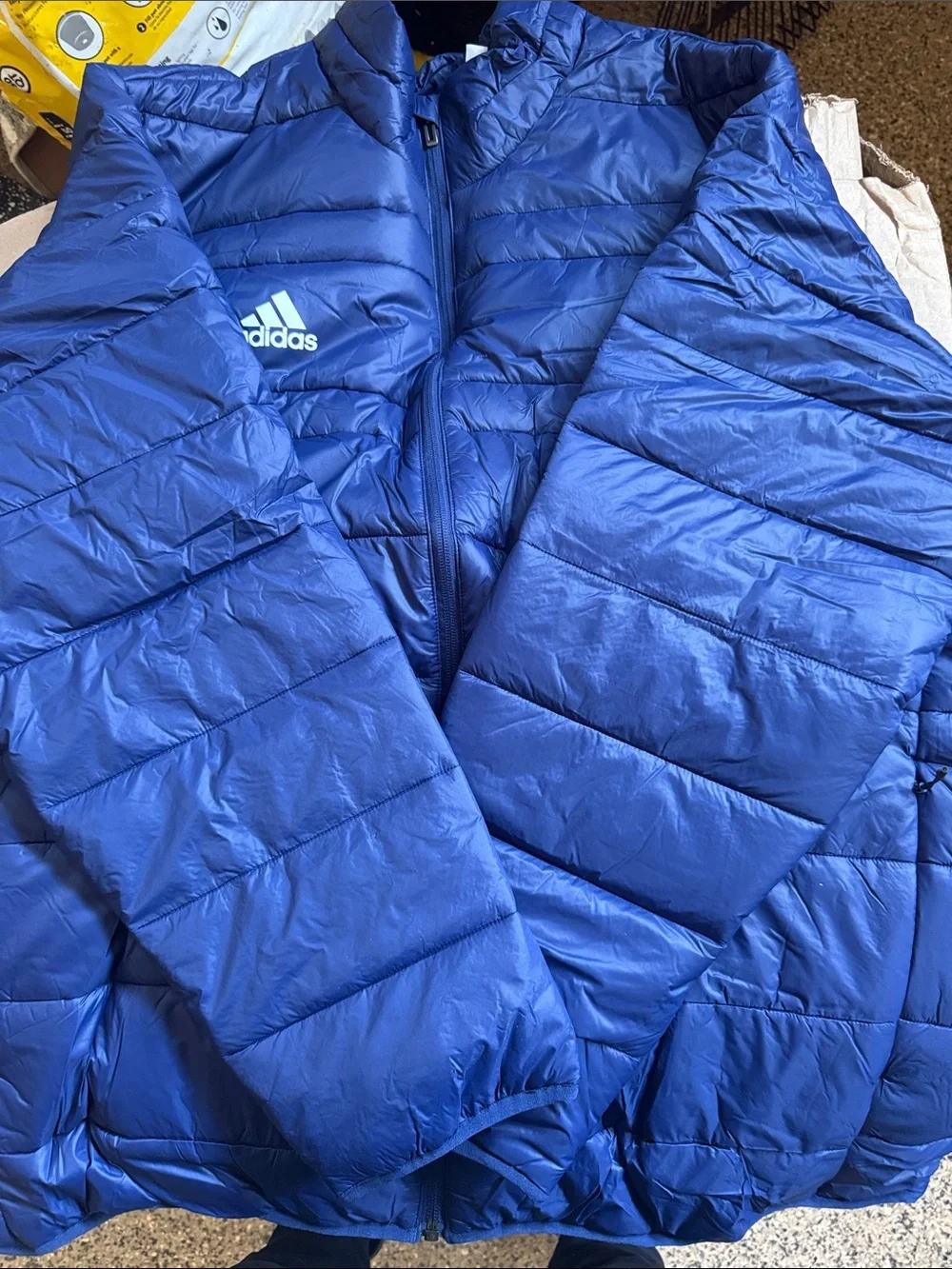 adidas Royal Blue Quilted Puffer Jacket